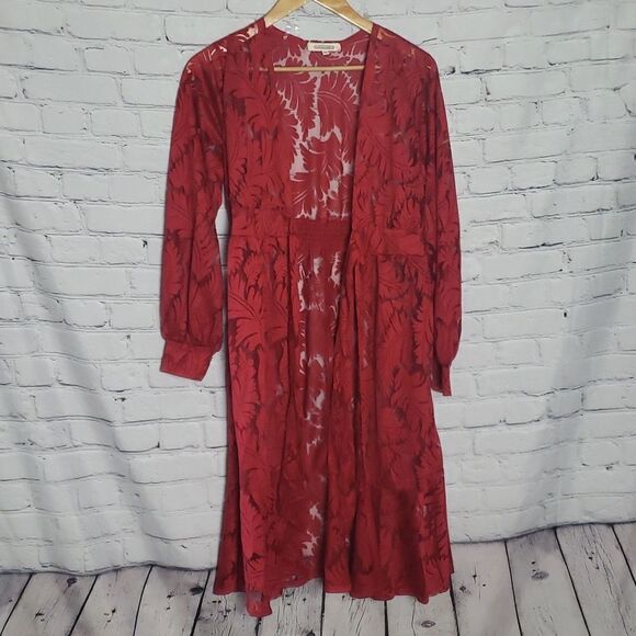 Amber Skies Red Cover Up Jacket - Picture 1 of 7